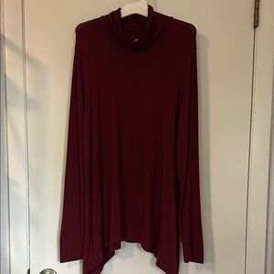 Maurices Burgundy Long Sleeve Turtleneck Top
